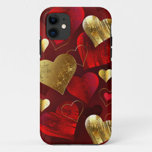Goldene und rote Valentine Case-Mate iPhone Hülle