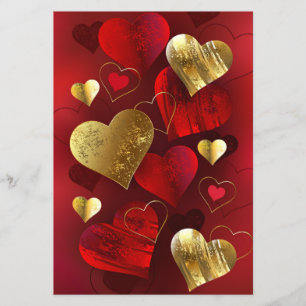 Goldene und rote Valentine Flyer