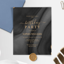 Goldene und schwarze Geburtstagsparty