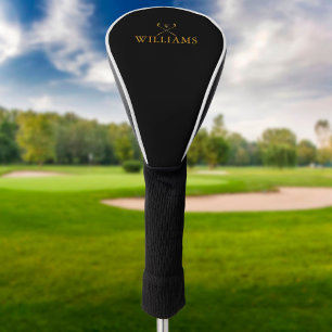 Goldene und schwarze Golfschläger mit individuelle Golf Headcover