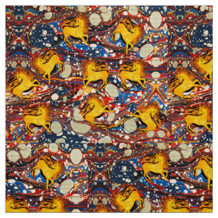 GOLDENE UNICORNS , ROTE BLAUE MARBLED EFFEKTE,KREI STOFF