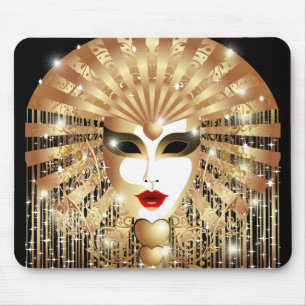Goldene Venedig Karneval Party Maske Mousepad
