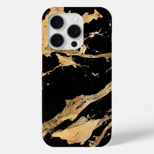 Goldene Venen auf schwarzmarmorAbstrakter Luxe Tex Case-Mate iPhone Hülle