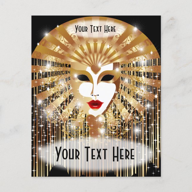 Goldene venezianische Kirche Santa Maria delle Gra Flyer (Vorne)