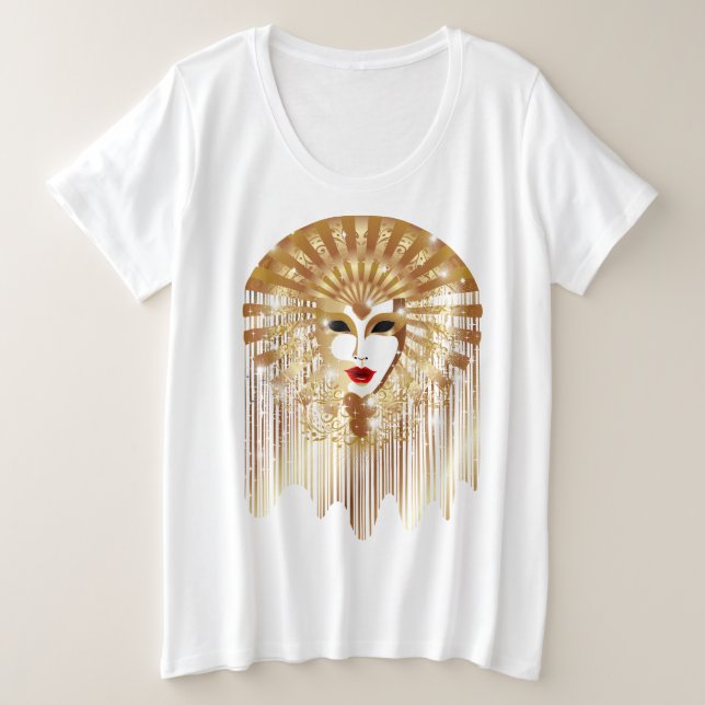 Goldene venezianische Kirche Santa Maria delle Gra Große Größe T-Shirt (Design vorne)