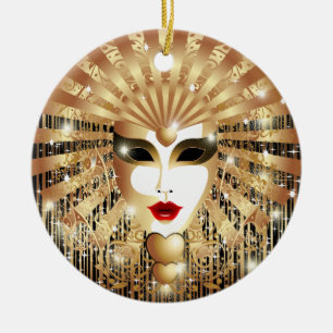 Goldene venezianische Kirche Santa Maria delle Gra Keramikornament