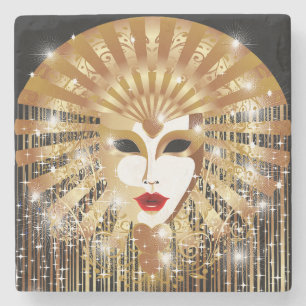 Goldene venezianische Kirche Santa Maria delle Gra Steinuntersetzer