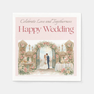 Goldene Verheißung Hochzeitsservietten Serviette