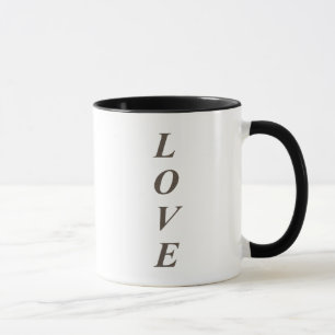Goldene Vertikale LOVE-Tasse Tasse