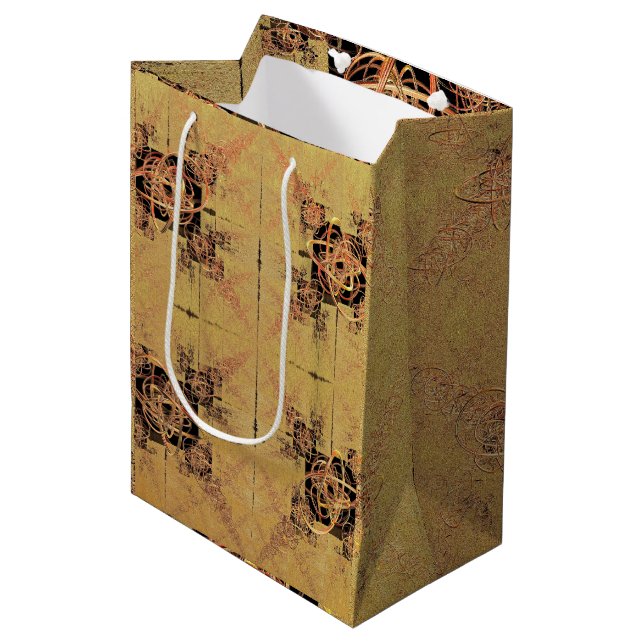 Goldene Verwandlung Mittlere Geschenktüte (Vorderseite Schrägansicht)