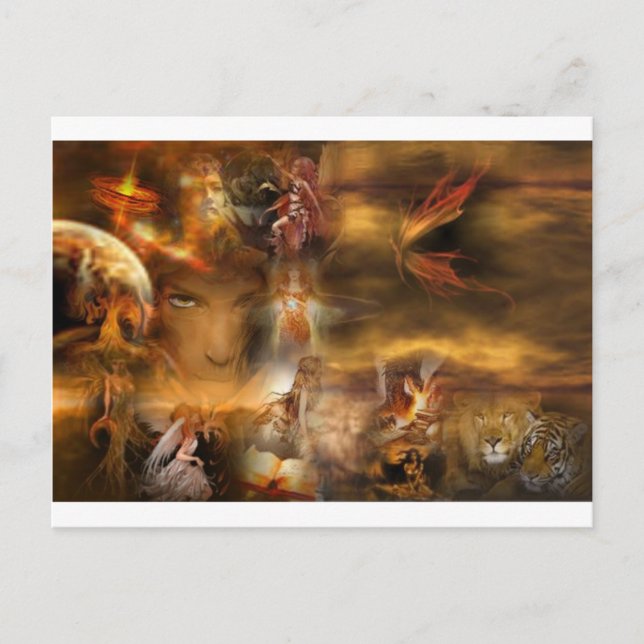 Goldene Verzauberung Postkarte (Vorderseite)