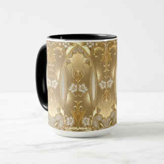 Goldene verzierte Blumen-Tasse Tasse