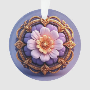 Goldene verzierte Blumenmedaillon-Design Ornament