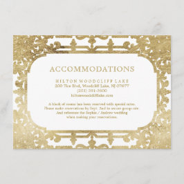 Goldene verzierte Oldtimerwohnung Begleitkarte