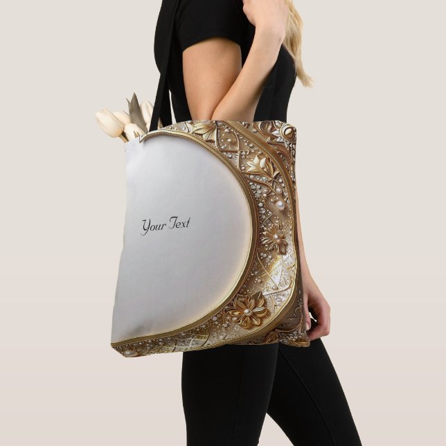 Goldene verzierte Rahmen-Tasche (Von Nahem)