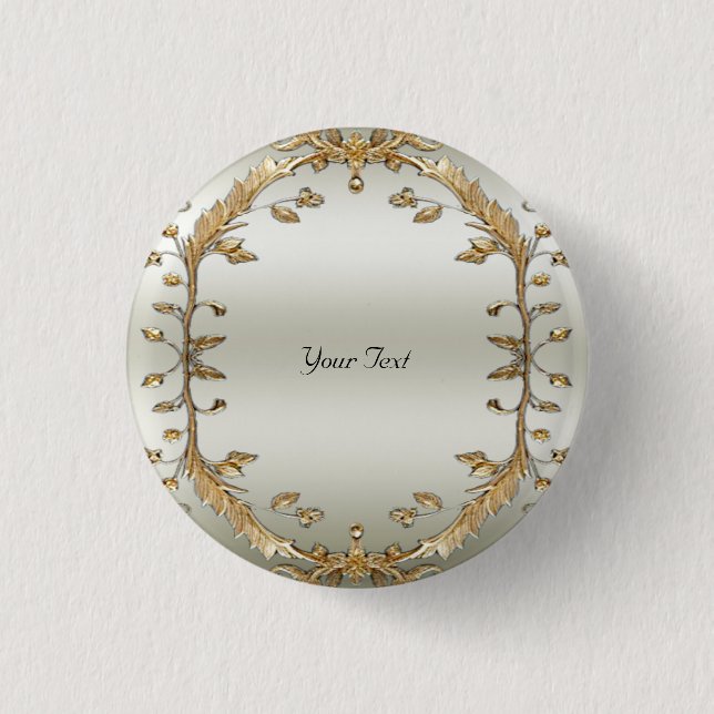 Goldene Verzierte Taste Button (Vorderseite)