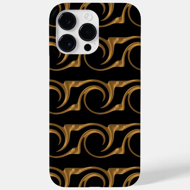 Goldene Verzierung Case-Mate iPhone Hülle (Rückseite)