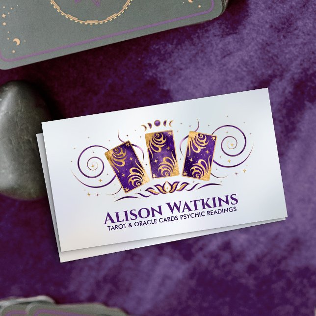 Goldene Verzierung von Tarot-/Oracle-Karten Visitenkarte (Von Creator hochgeladen)