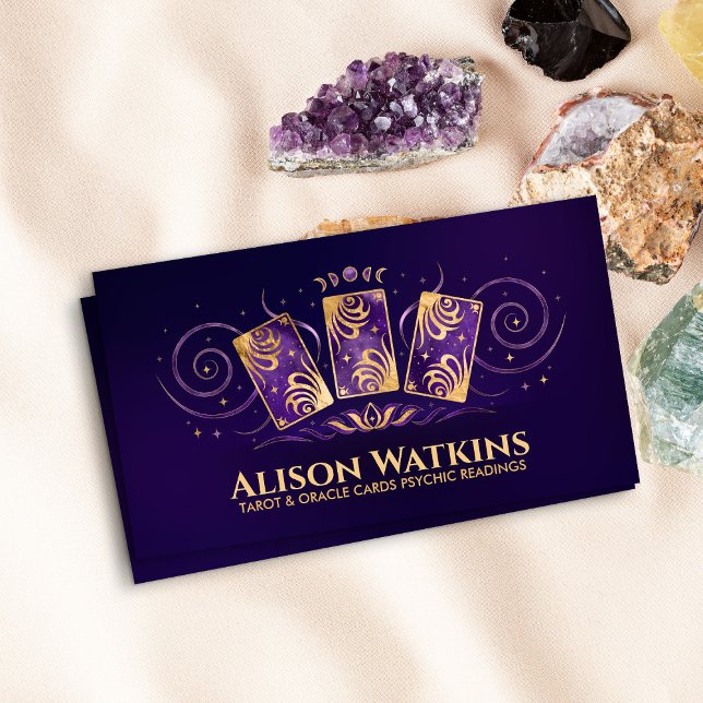 Goldene Verzierung von Tarot-/Oracle-Karten Visitenkarte (Von Creator hochgeladen)