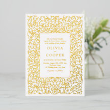 Goldene Vintage-Ornamentrahmen-Klassische Hochzeit