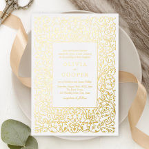 Goldene Vintage-Ornamentrahmen-Klassische Hochzeit