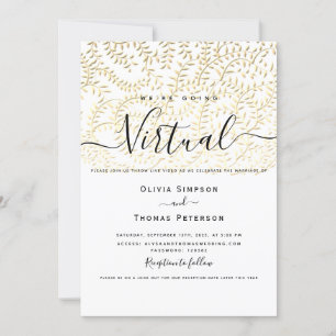 Goldene virtuelle Hochzeit Einladung