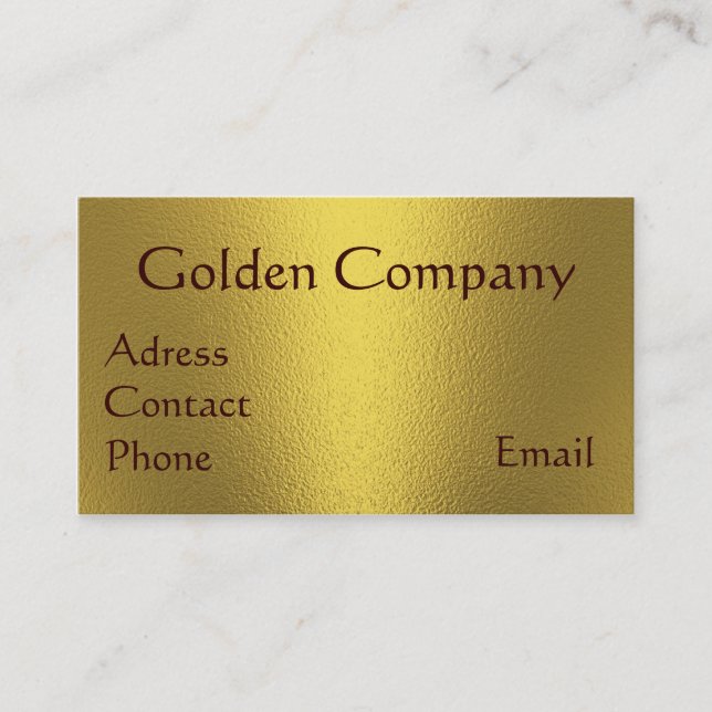 Goldene Visitenkarte (Vorderseite)