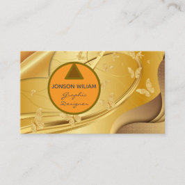 Goldene Visitenkarte für Grafikdesigner | Minimali