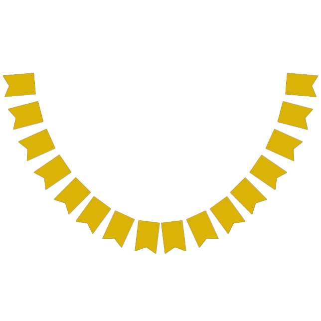 Goldene Vollfarbe schlicht Senf gelb Wimpelkette (Alle)