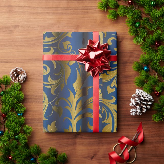 Goldene Vorhänge 1 Geschenkpapier (Feiertagsgeschenk)