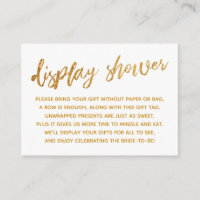 Goldene Waves & Handwriting Weißes Display-Dusche