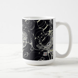 Goldene Web-Abstrakte Fraktalkunst Tasse