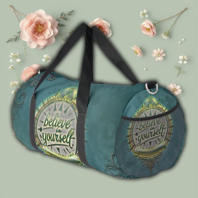 Goldene Wege glauben an sich selbst. Duffle Bag (Von Creator hochgeladen)