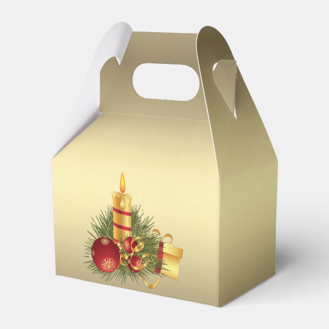Goldene Weihnachten Geschenkschachtel (Vorderseite)