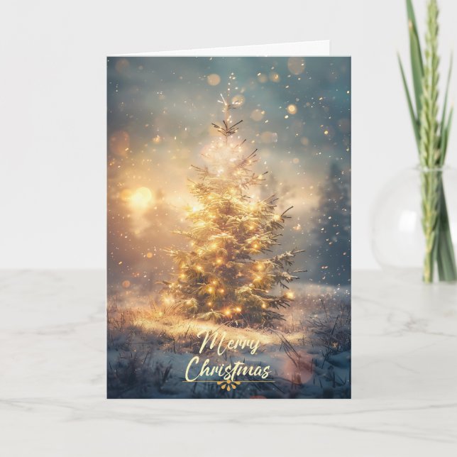 Goldene Weihnachten Karte (Vorderseite)