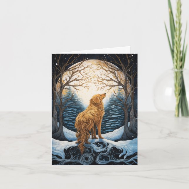 Goldene Weihnachten Karte (Vorderseite)