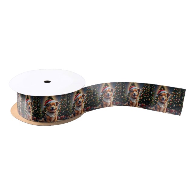 Goldene Weihnachten Satinband (Spule)