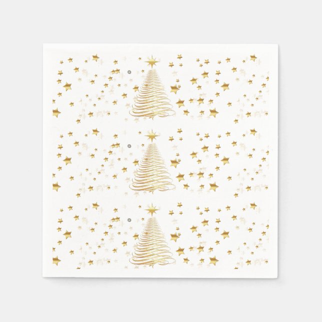 Goldene Weihnachten Serviette (Vorderseite)