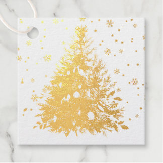 Goldene Weihnachtsbaum-Folien-Anhänger Geschenkanhänger