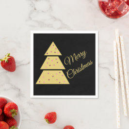 Goldene Weihnachtsbaum-Papier-Servietten Serviette