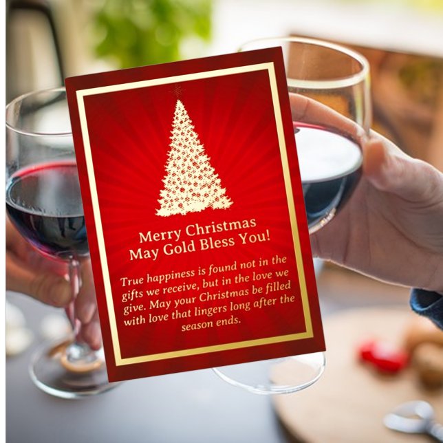 Goldene Weihnachtsbaumkarte Folien Feiertagskarte (Von Creator hochgeladen)