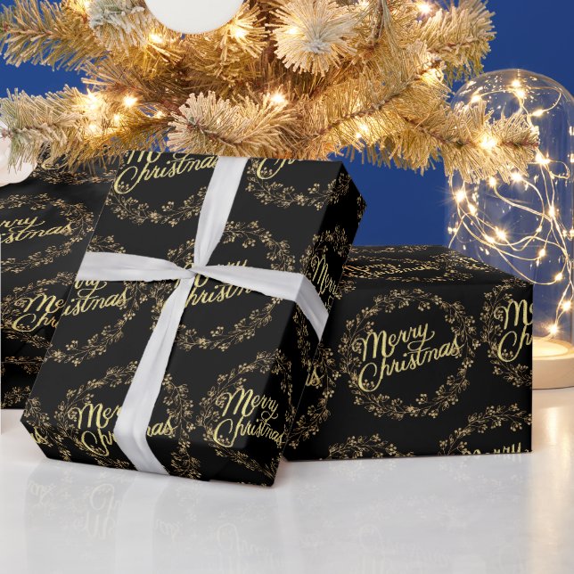 Goldene Weihnachtseinpackpapier Geschenkpapier (Feiertage)