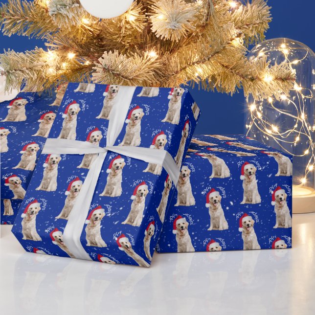 Goldene Weihnachtsfeier im Schneeflocken Geschenkpapier (Feiertage)
