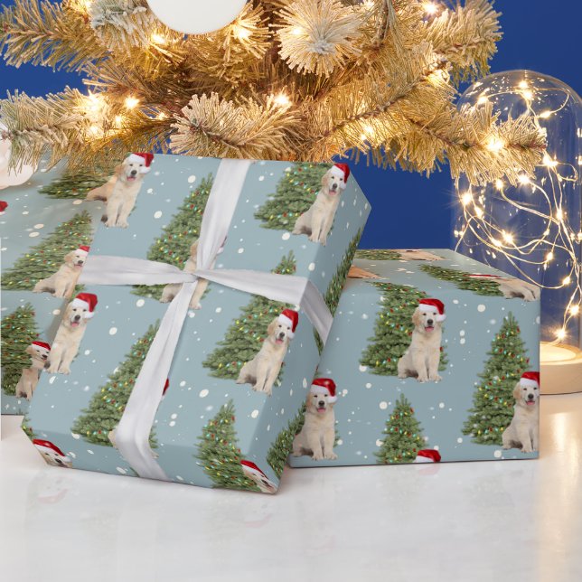 Goldene Weihnachtsfeier im Schneeflocken Geschenkpapier (Feiertage)