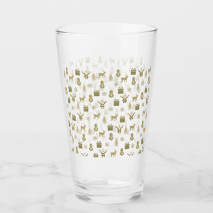 Goldene Weihnachtsglastrommel Glas