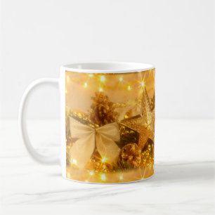 Goldene Weihnachtskaffee-Tasse Kaffeetasse