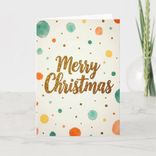 Goldene Weihnachtskarte mit Schriftzug Karte
