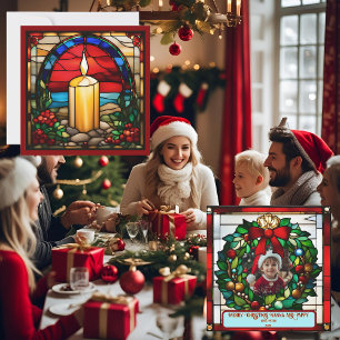Goldene Weihnachtskerzen Imitate aus festem Glas