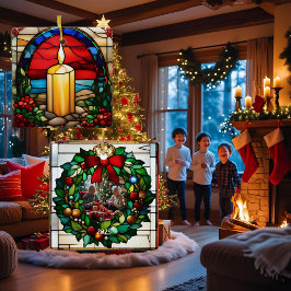 Goldene Weihnachtskerzen Imitate aus festem Glas Keramikornament