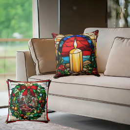 Goldene Weihnachtskerzen Imitate aus festem Glas Kissen